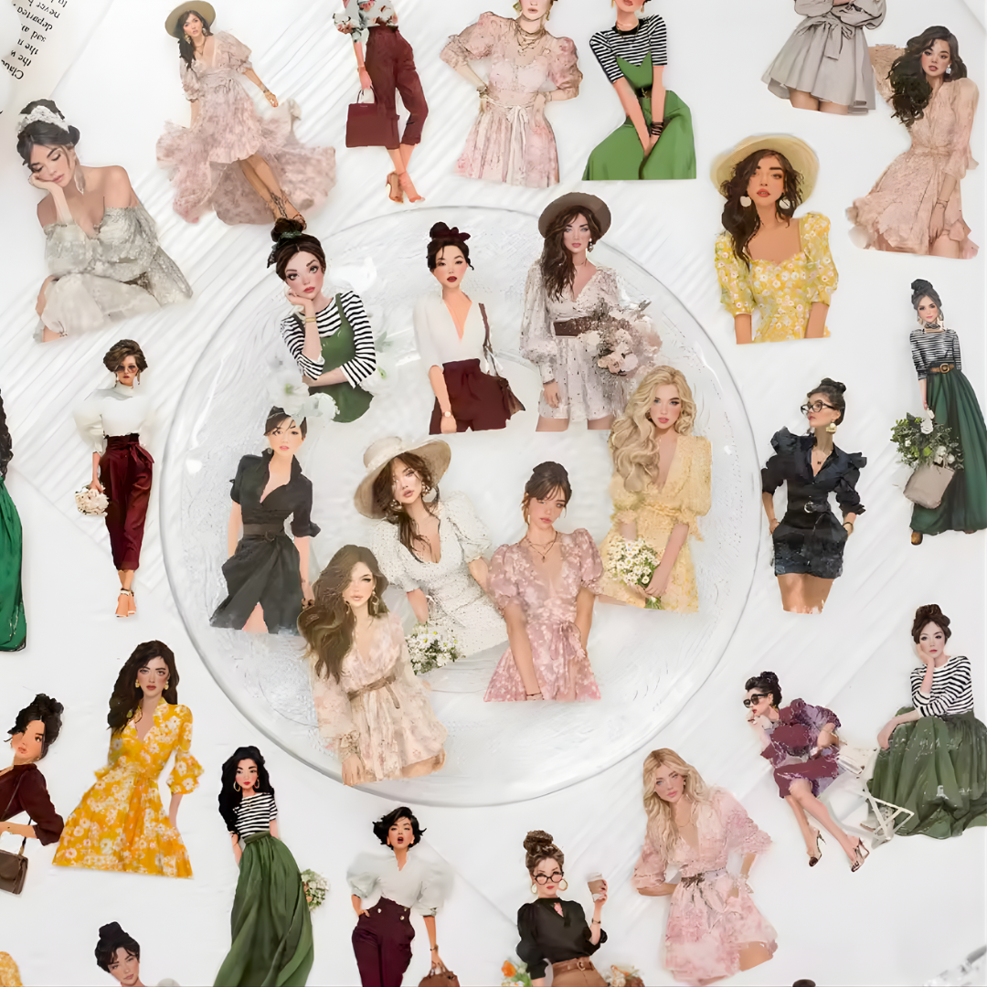 10 Pcs Summer Style Girl Stickers