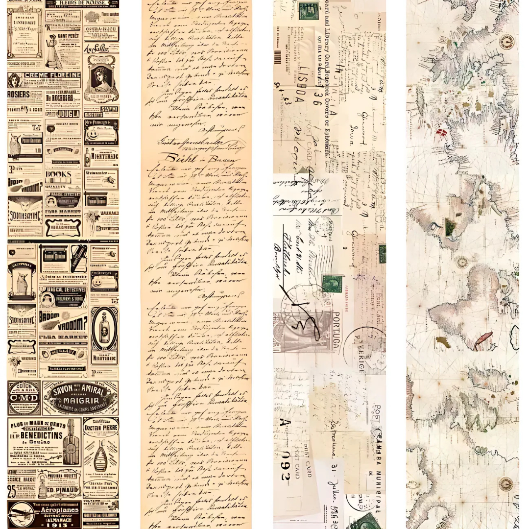 2m Timeworn Large Vintage Washi Tape