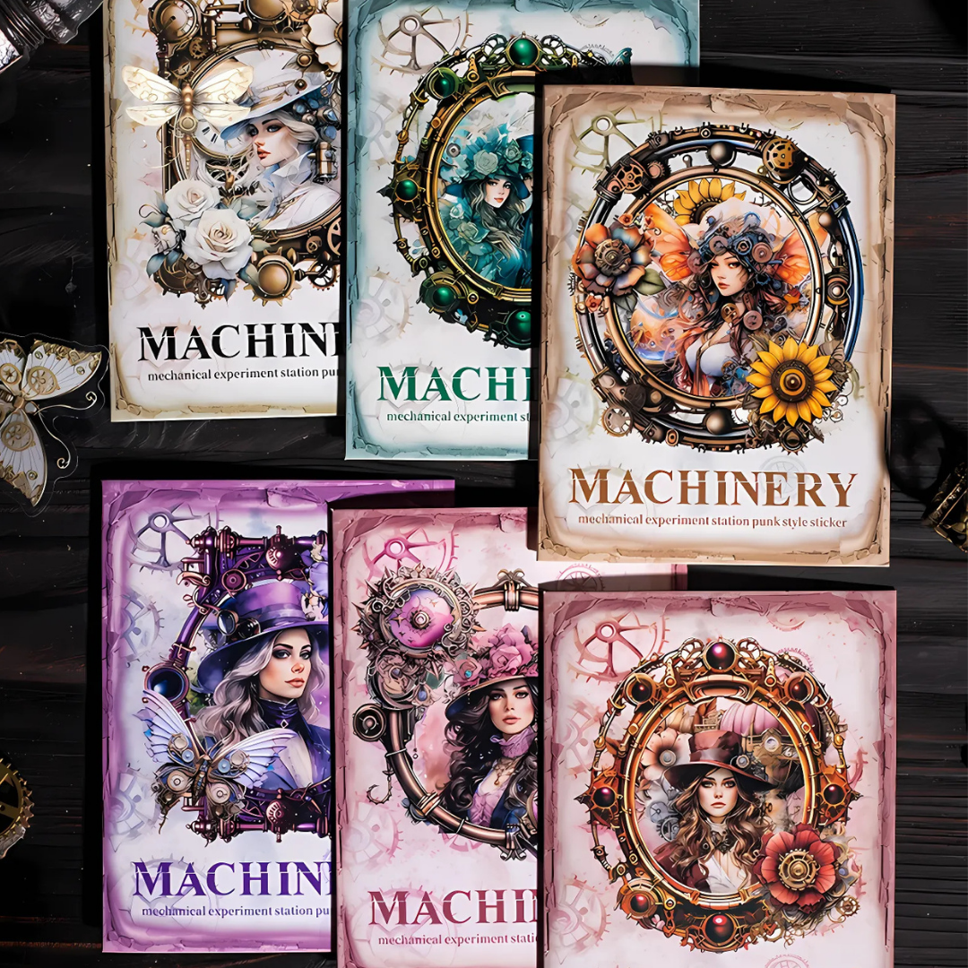 20 Pcs Vintage Mechanical Steampunk Stickers
