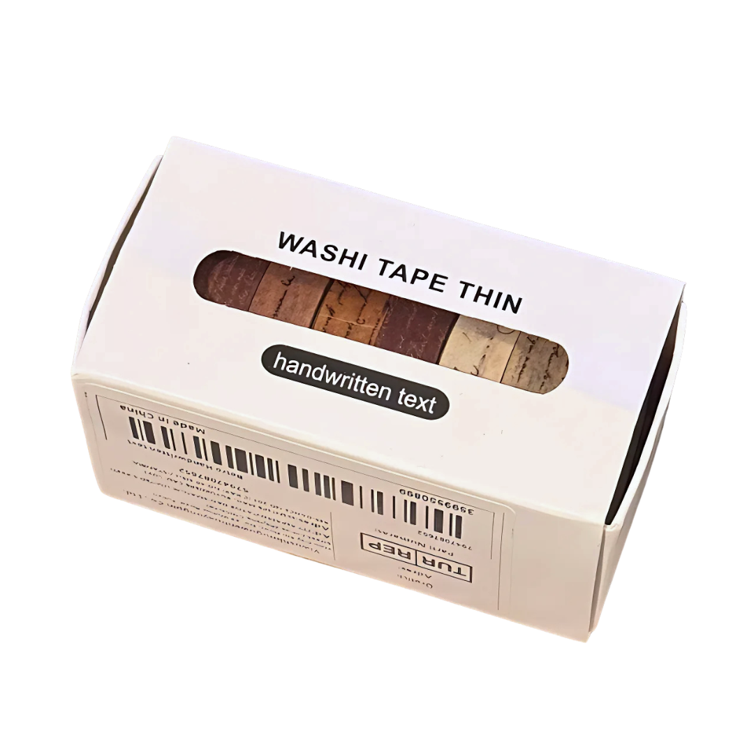 8 Pcs Thin Script Washi Tape Set