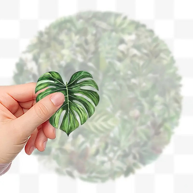 50 Pcs Seasonal Leaves PET Stickers