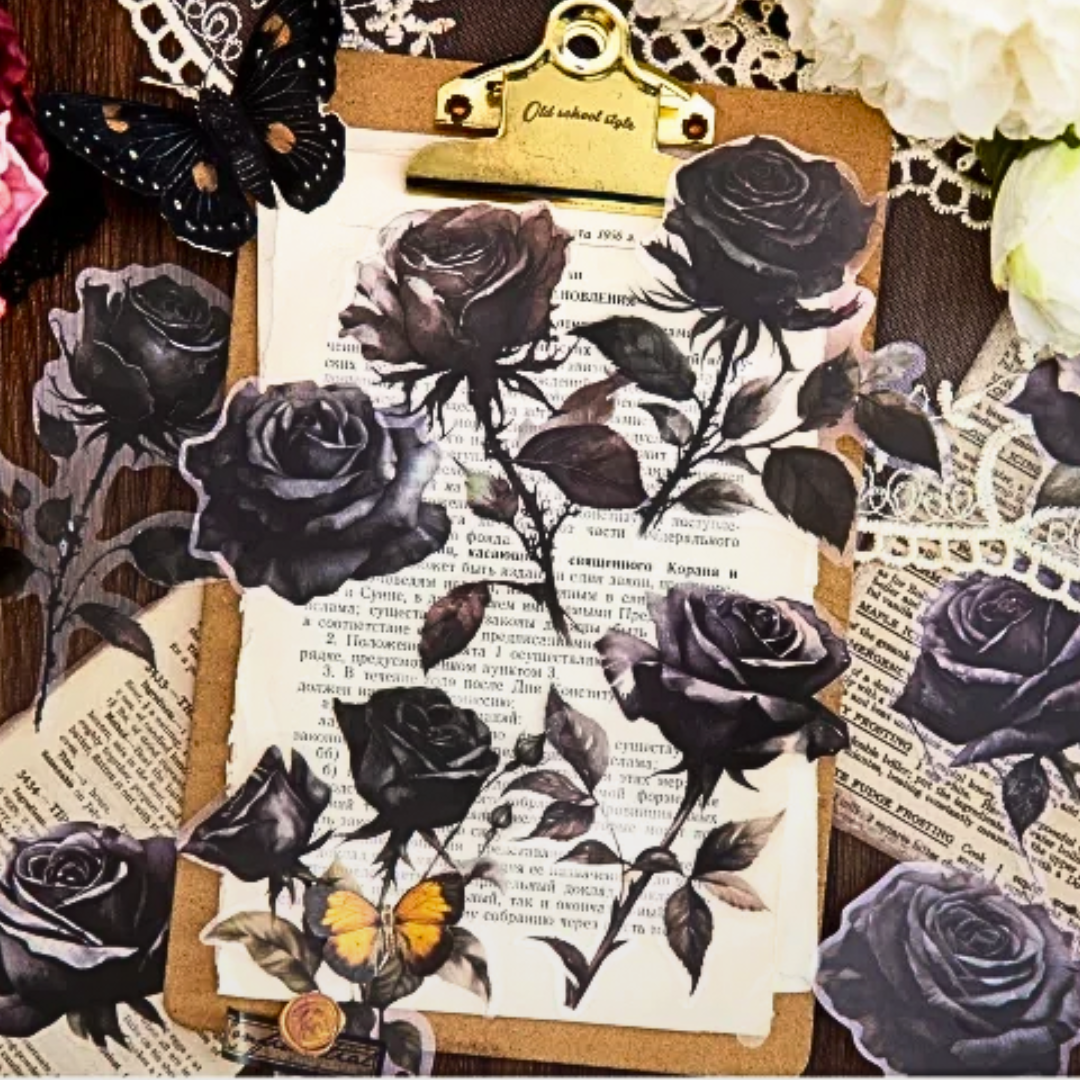 10 Pcs Large Bold Rose Stickers