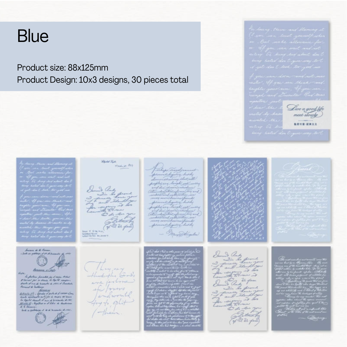 30 Pcs Romantic Monologue Vintage Paper