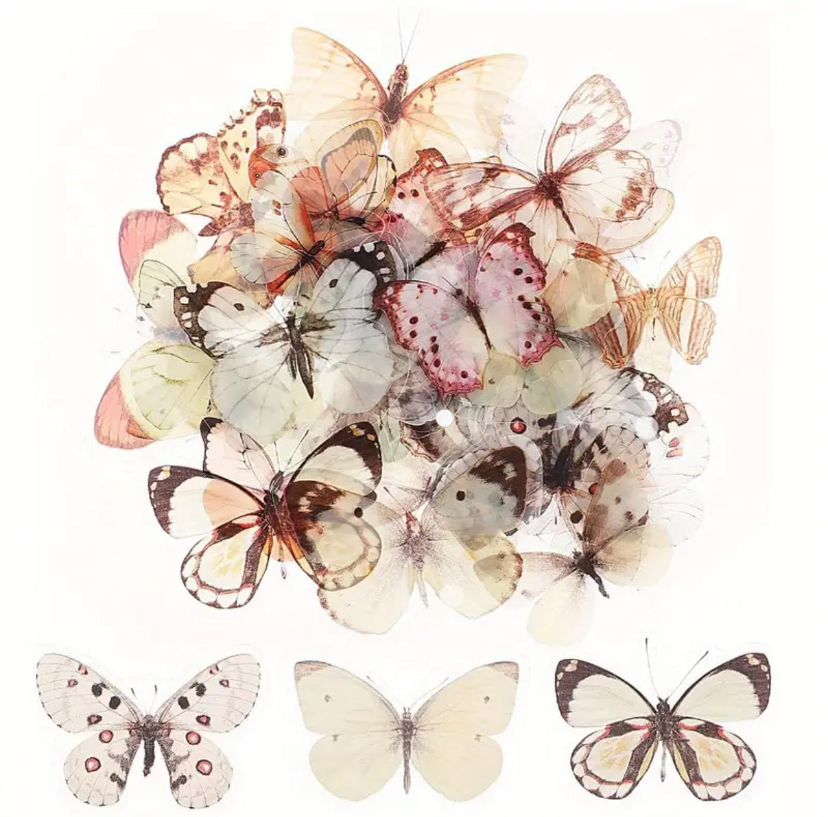 40 Pcs Retro Butterfly Stickers