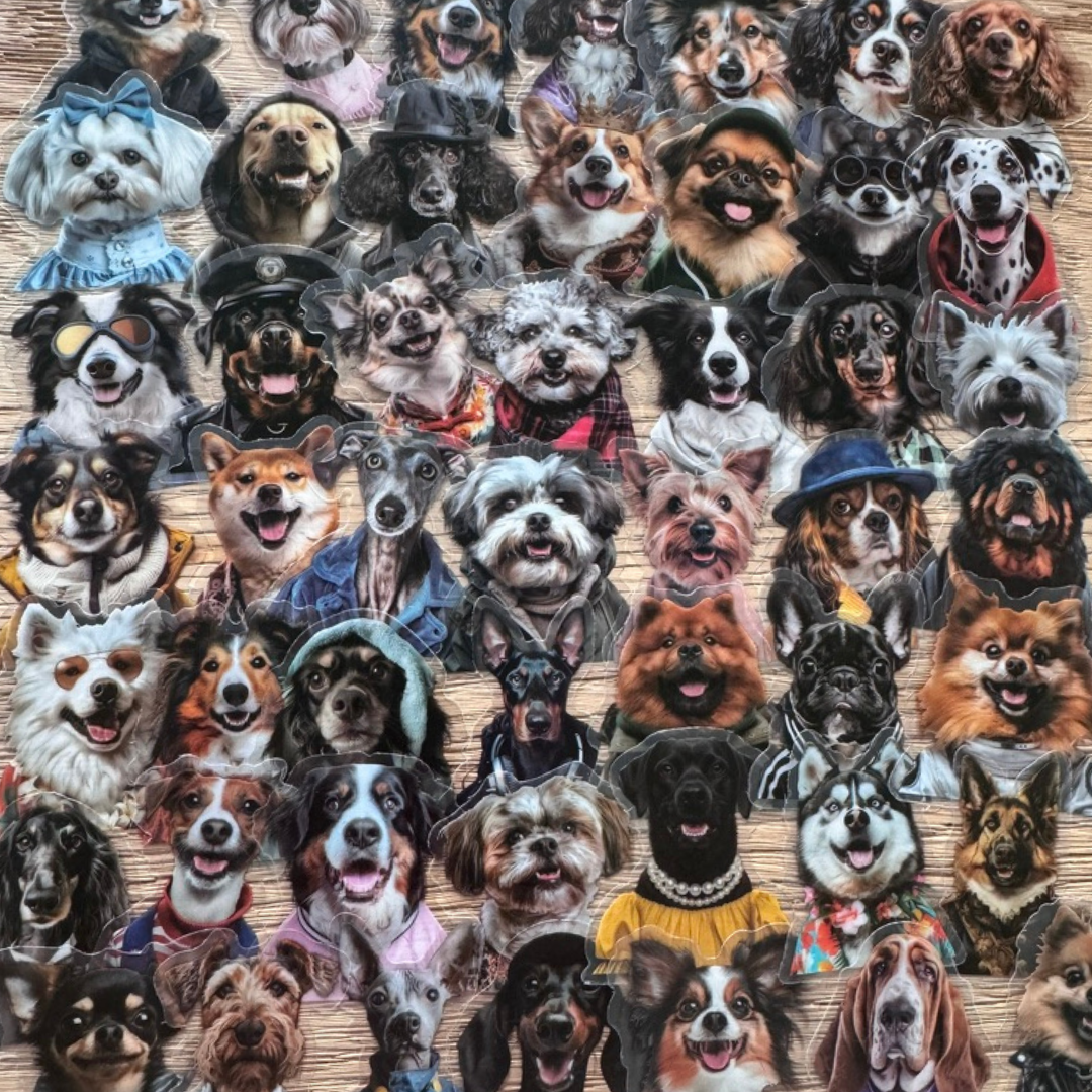 50 Pcs Fashion Dog PET Stickers