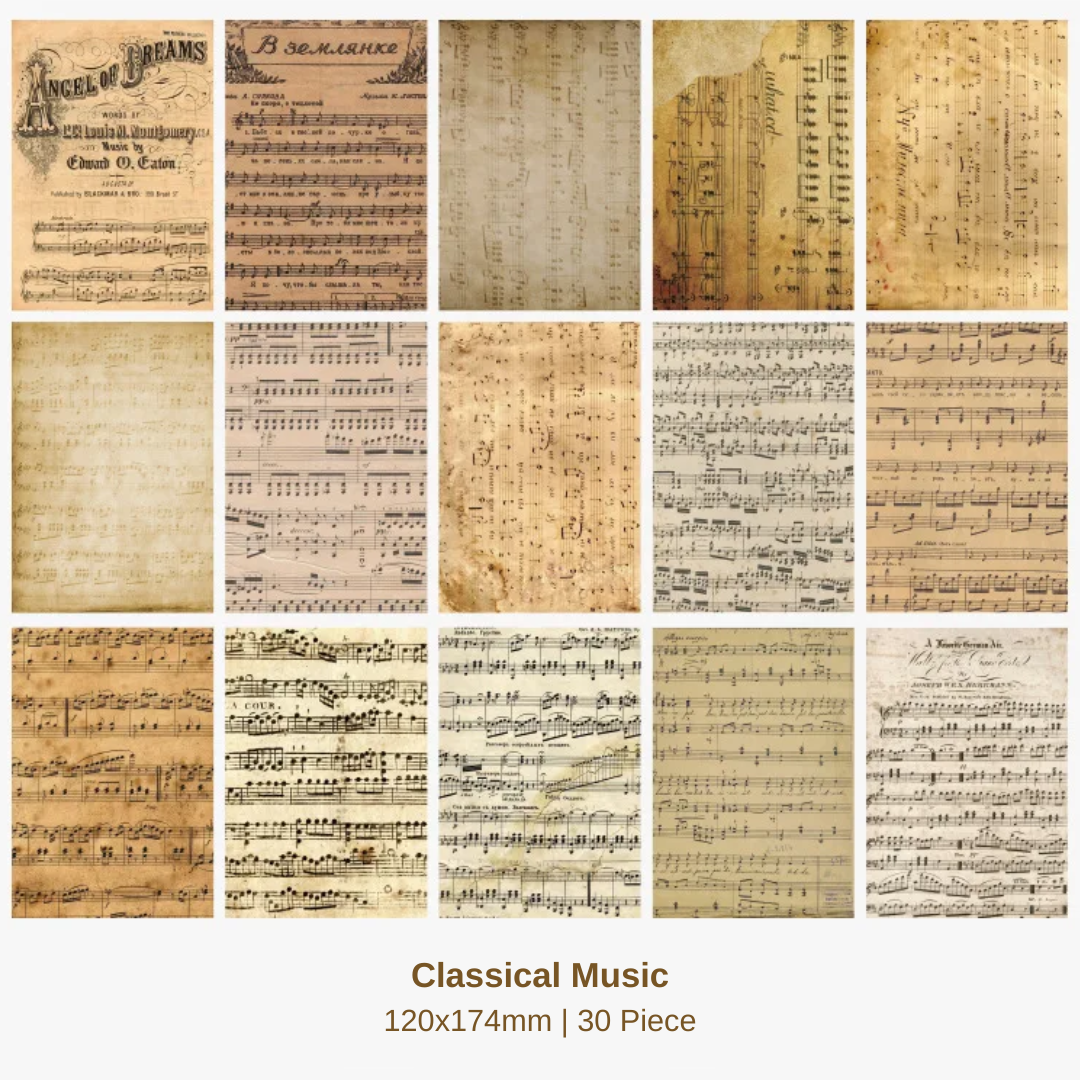 30 Pcs Antique Paper Pack