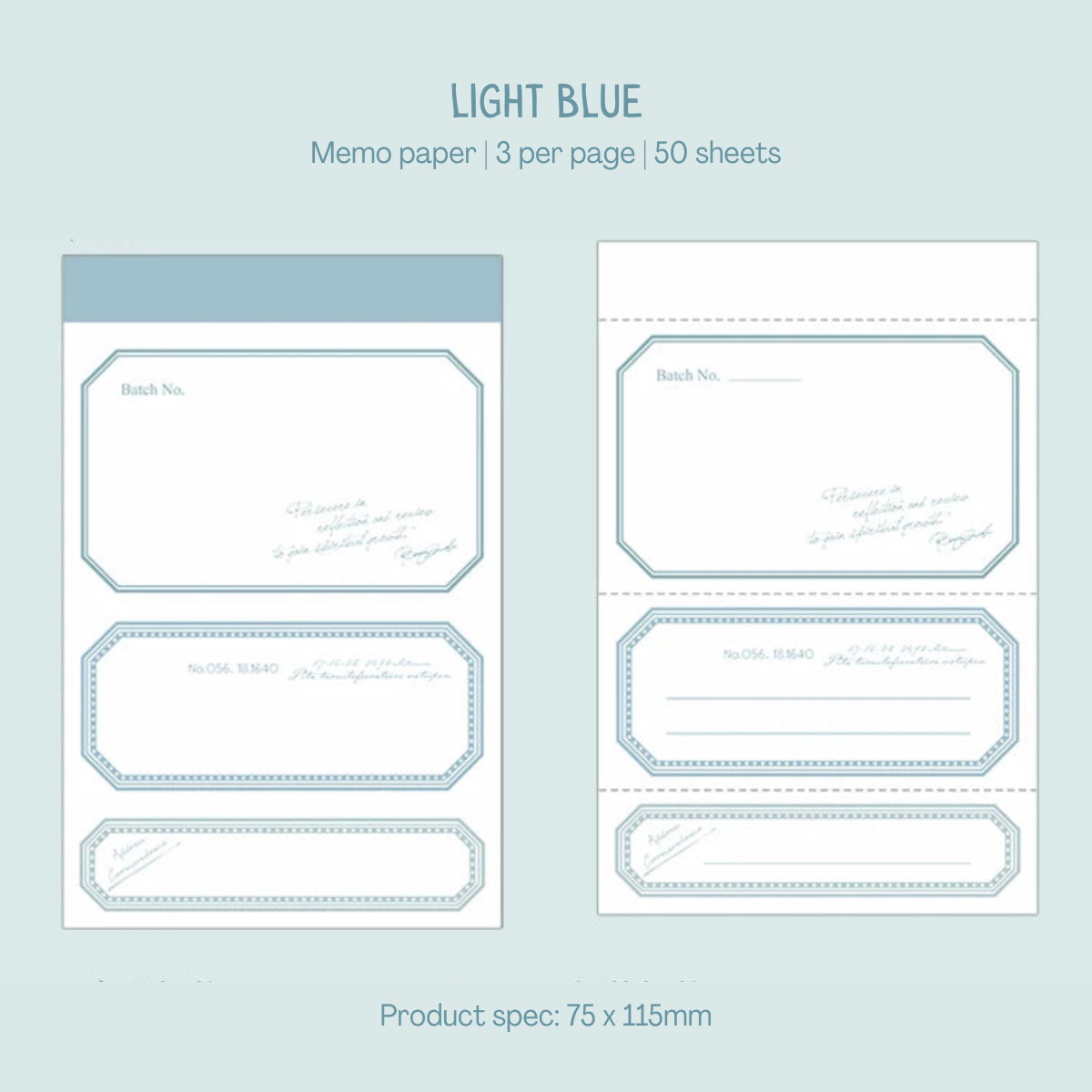 50 Page Framed Memo Paper