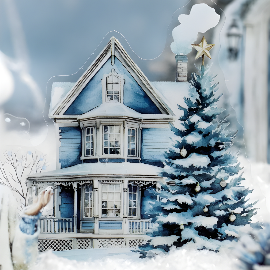 30 Pcs Cold Winter Scenes PET Stickers