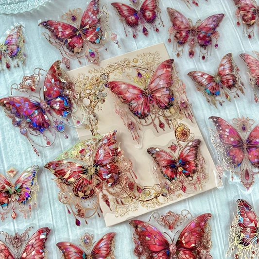 20 Pcs Metallic Boundless Butterflies Stickers