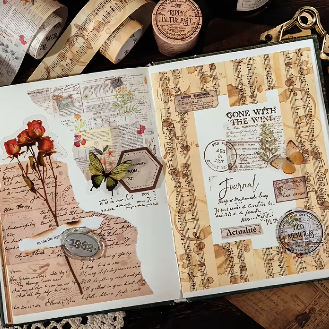 2m Vintage Collage Washi Tape