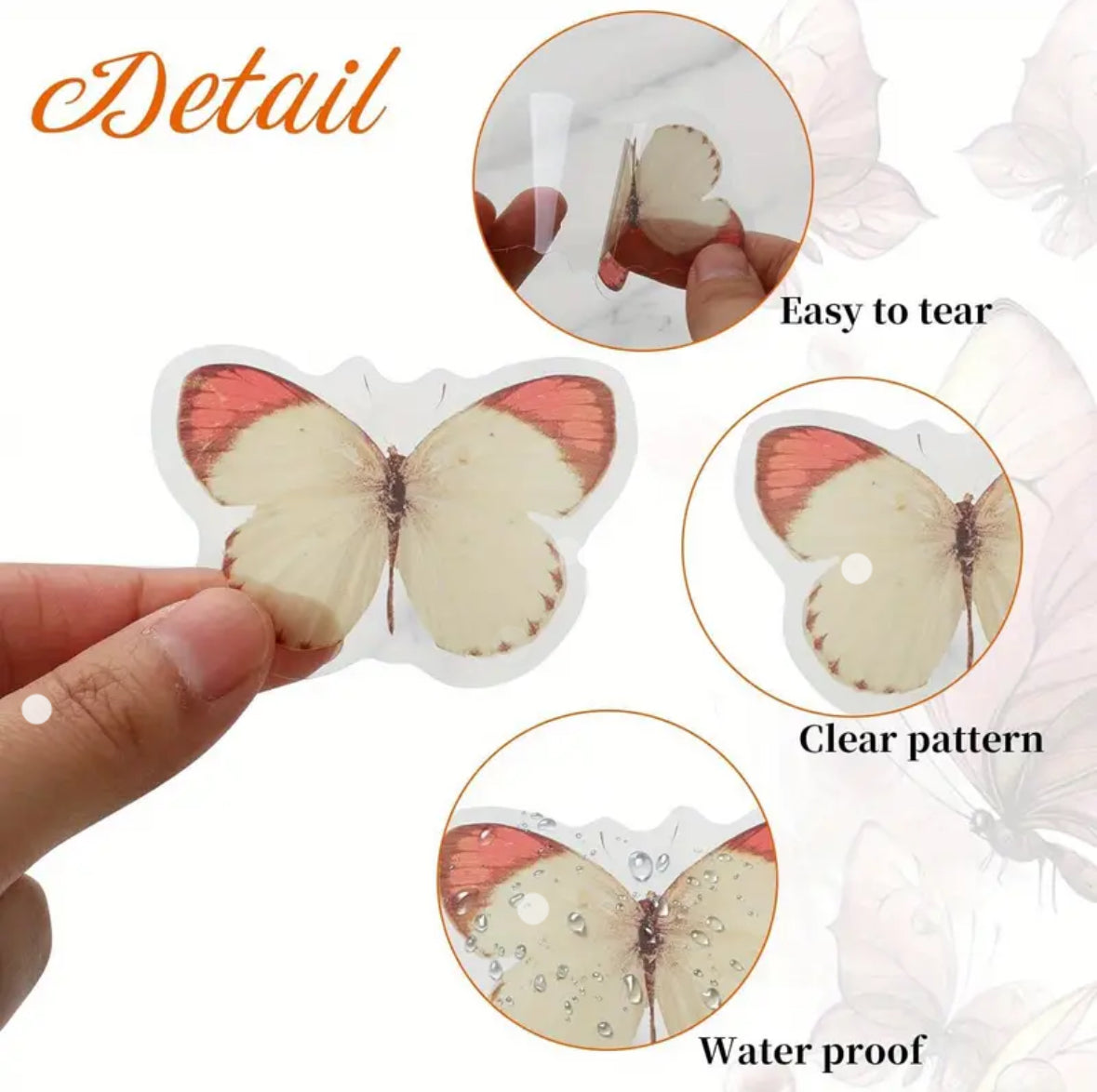 40 Pcs Retro Butterfly Stickers