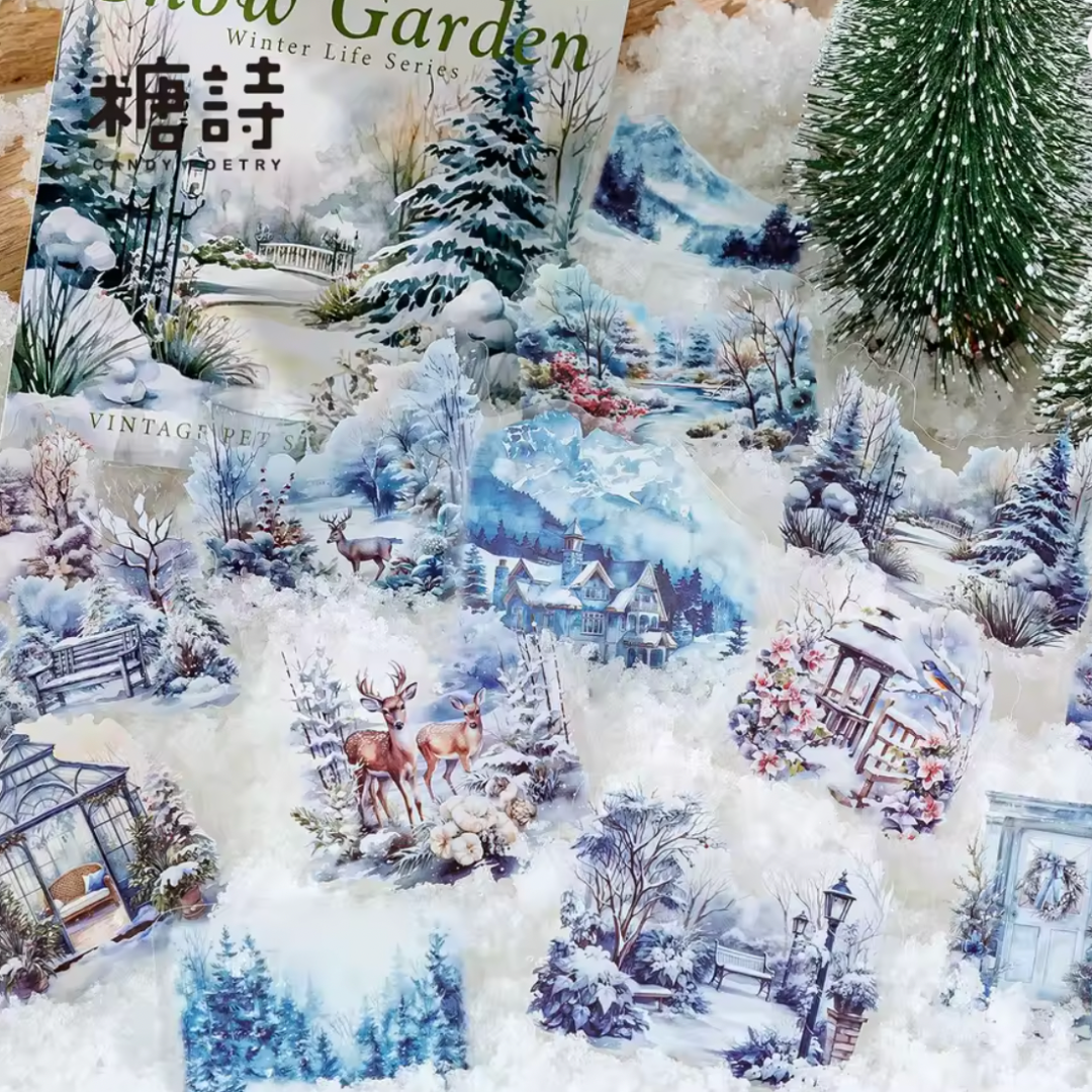 30 Pcs Snowy Winter Nature Stickers