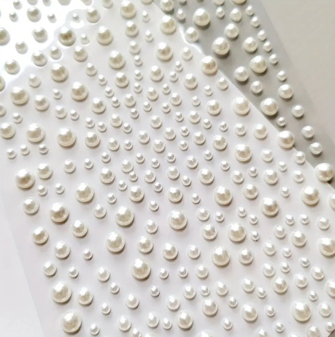 3 Pcs White Pearl Sticker Sheets