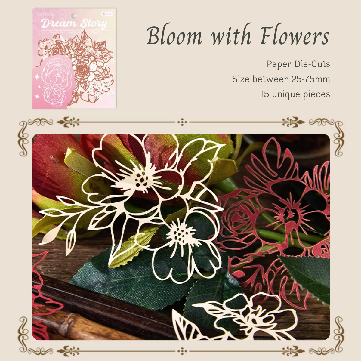 15 Pcs Lace Decoration Die Cuts