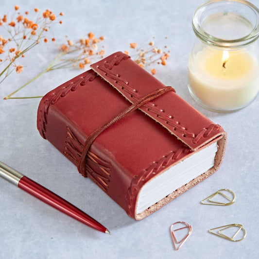 Distressed Mini Leather Journal