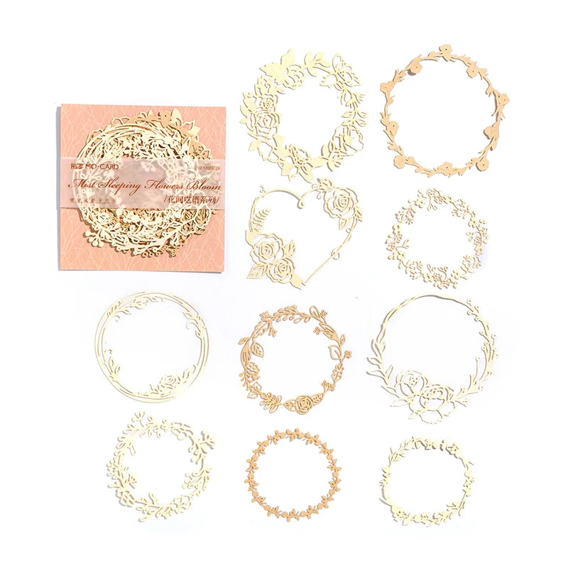 10 Pcs Wreath Lace Die Cuts