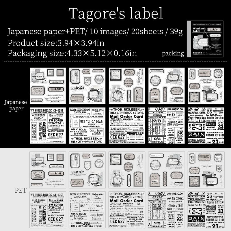 20 Page Labels & Writing Sticker Book