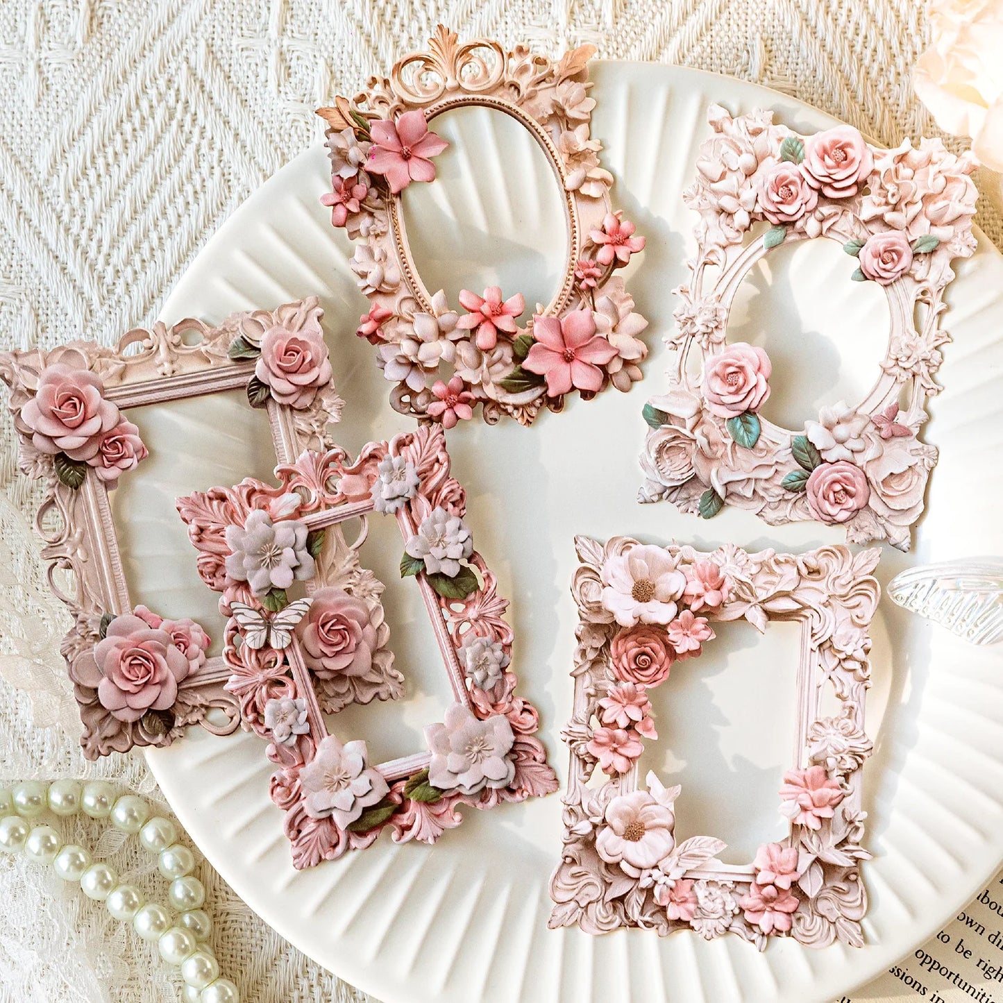 10 Pcs Cutout Flower Frames
