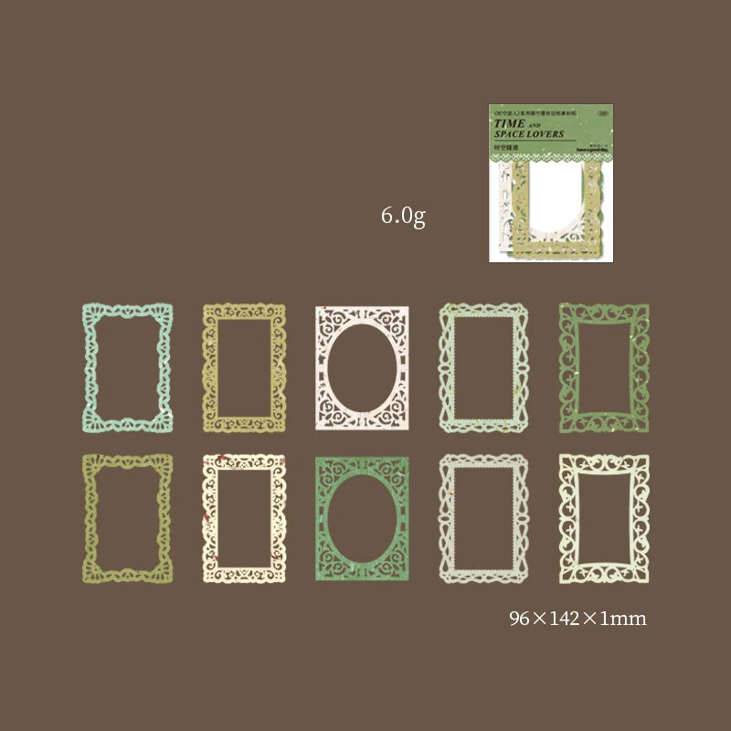 10 Pcs Vintage Lace Frame Die Cuts