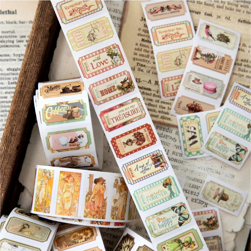 2m Vintage Labels Washi Tape