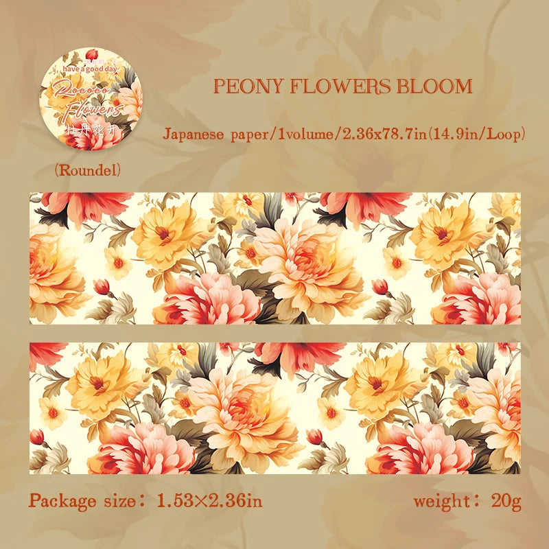 2m Flowers Washi Tape
