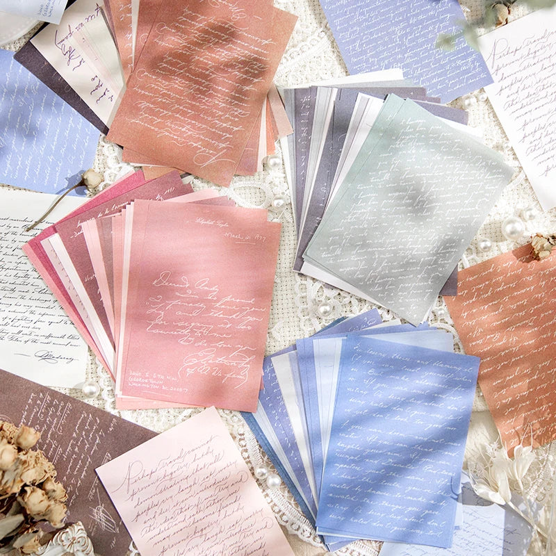 30 Pcs Romantic Monologue Vintage Paper