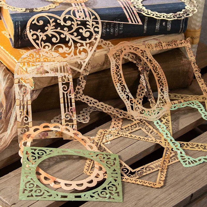 10 Pcs Vintage Lace Frame Die Cuts
