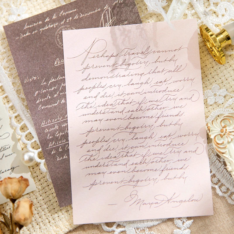 30 Pcs Romantic Monologue Vintage Paper