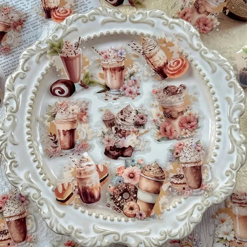 30 Pcs Coffee Lover PET Stickers