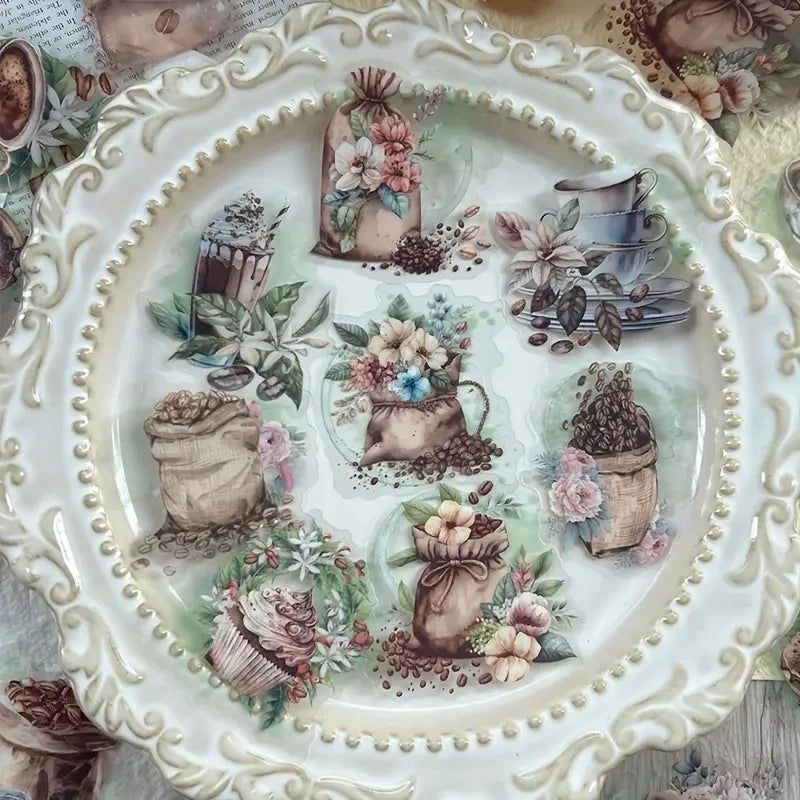 30 Pcs Coffee Lover PET Stickers