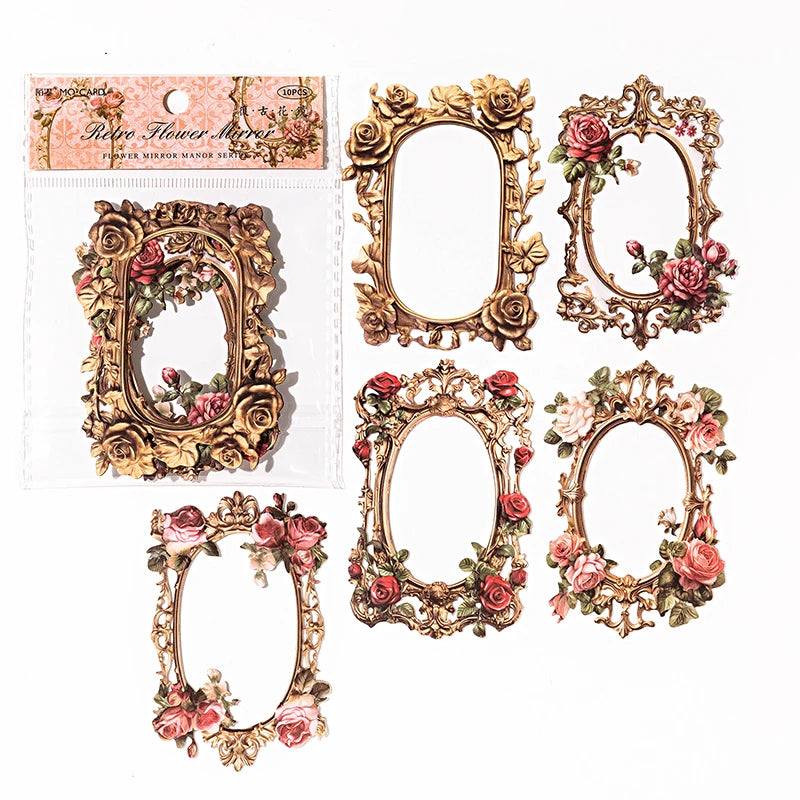 10 Pcs Cutout Flower Frames