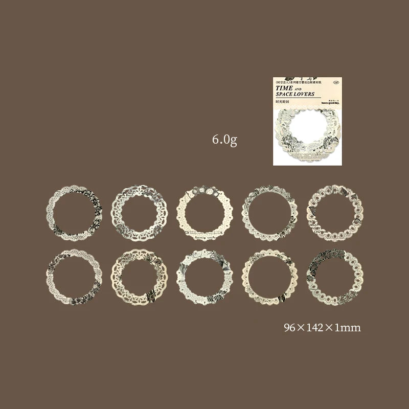 10 Pcs Vintage Lace Frame Die Cuts