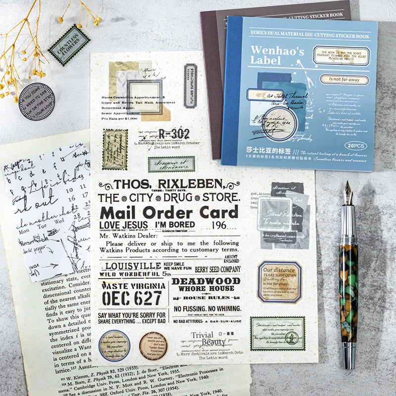 20 Page Labels & Writing Sticker Book