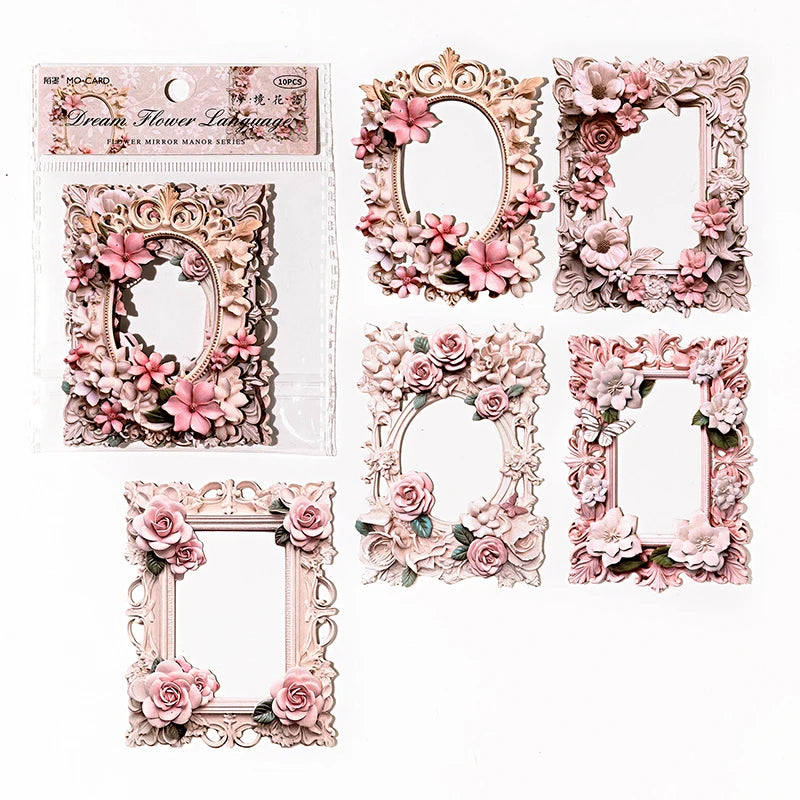 10 Pcs Cutout Flower Frames