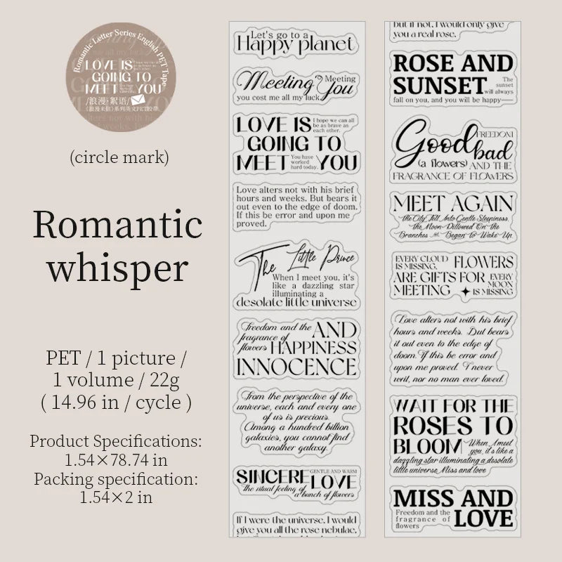 2m Classic Quotes PET Tape