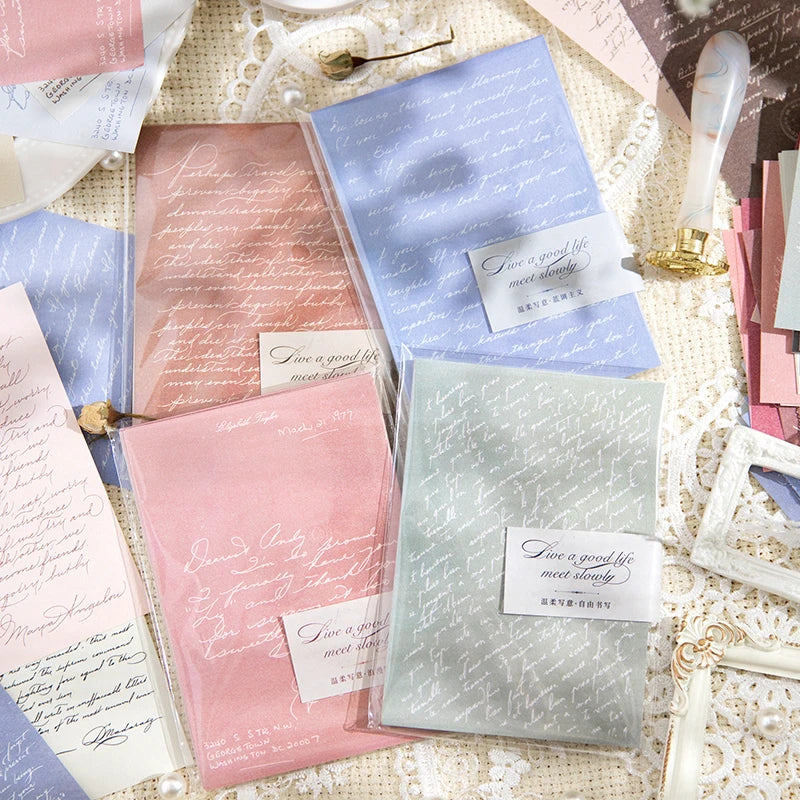 30 Pcs Romantic Monologue Vintage Paper