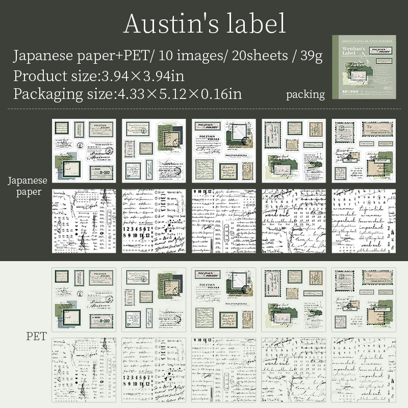 20 Page Labels & Writing Sticker Book