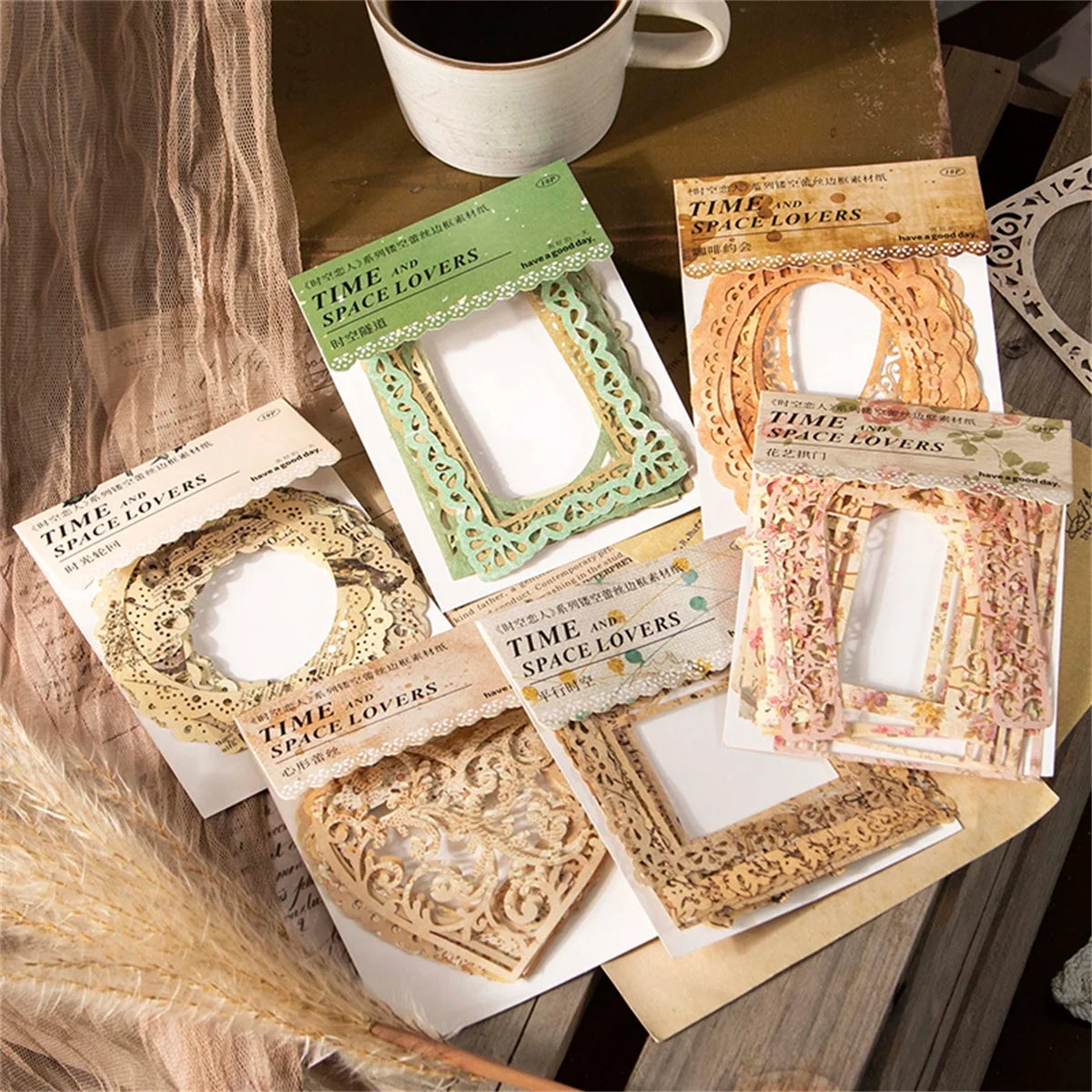 10 Pcs Vintage Lace Frame Die Cuts