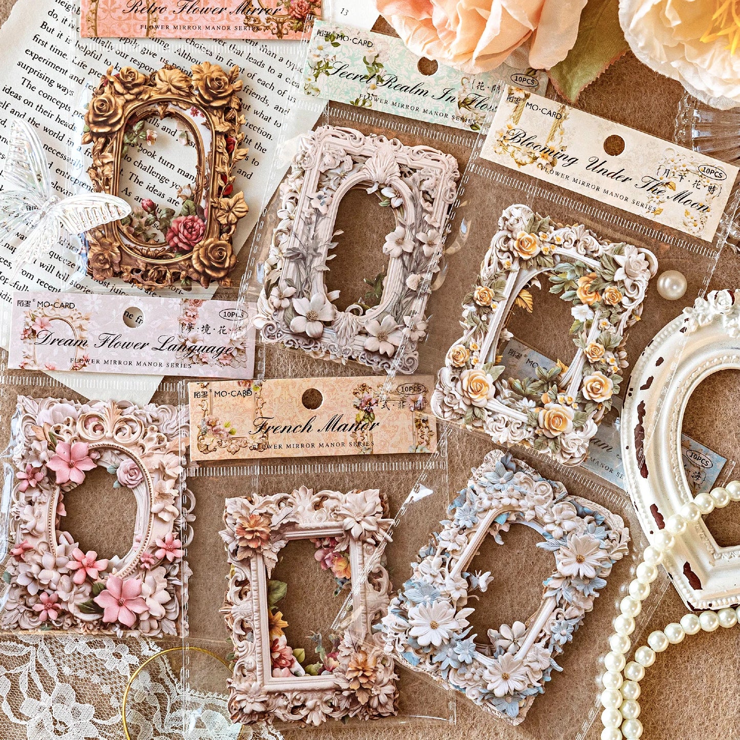 10 Pcs Cutout Flower Frames