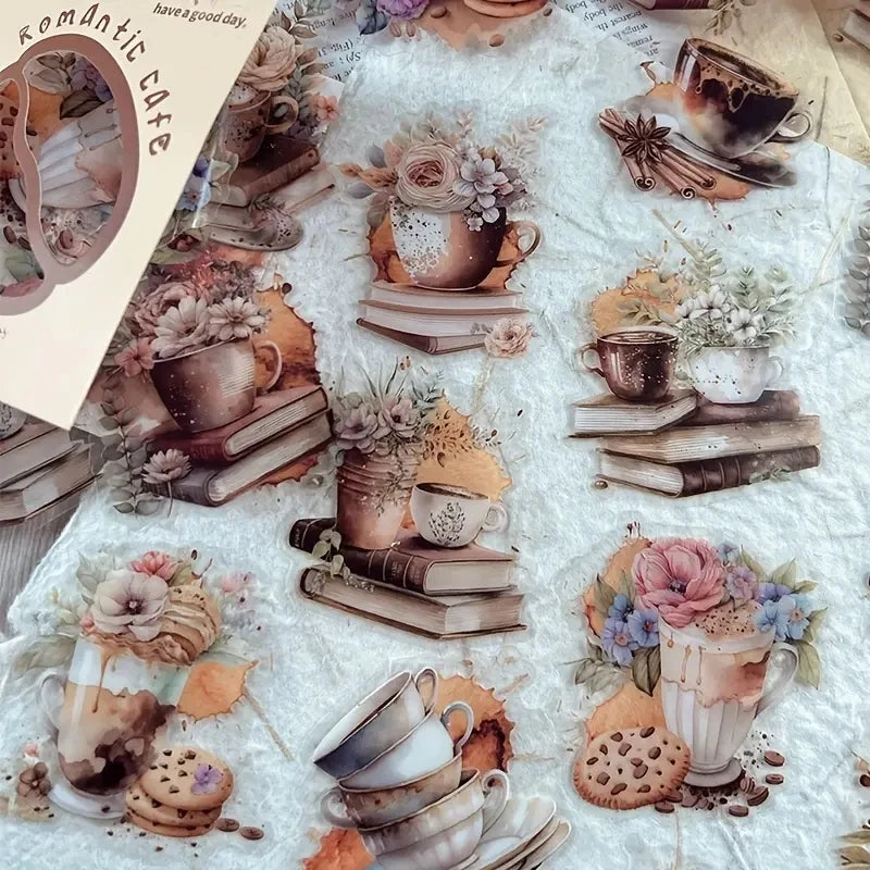 30 Pcs Coffee Lover PET Stickers