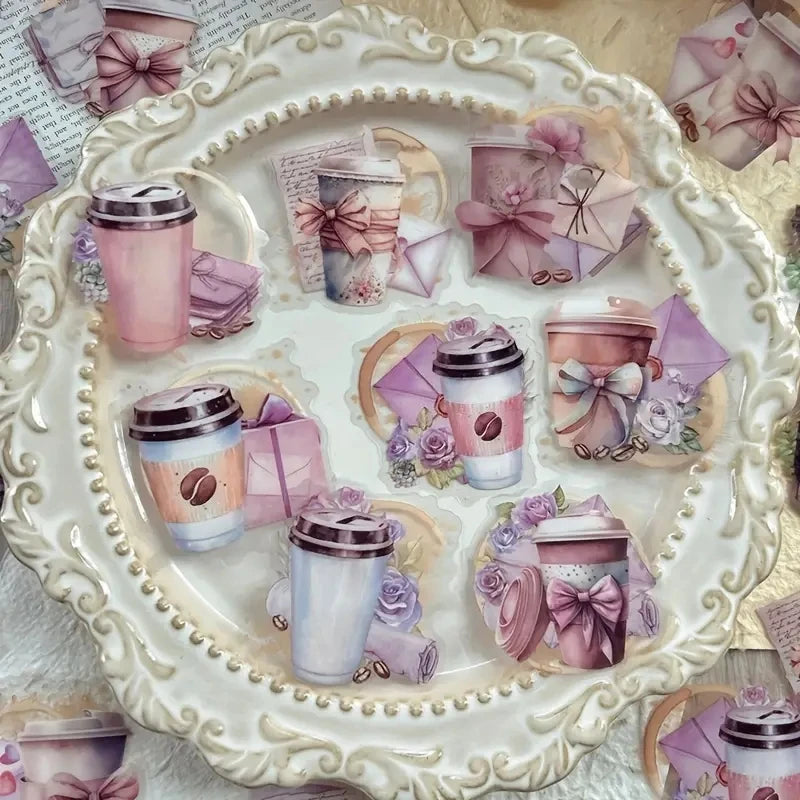 30 Pcs Coffee Lover PET Stickers