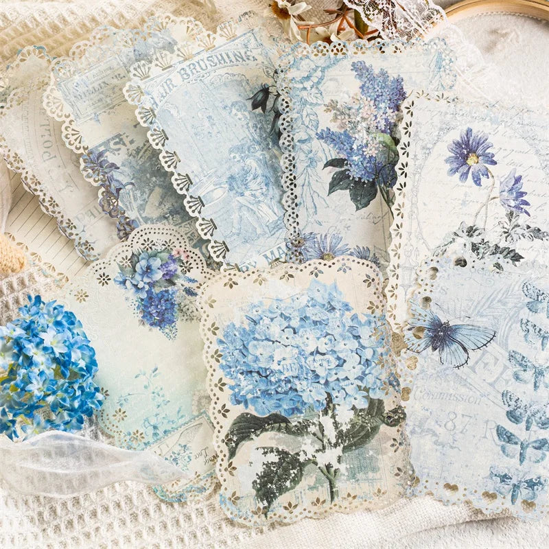 10 Pcs Vintage Floral Lace Paper