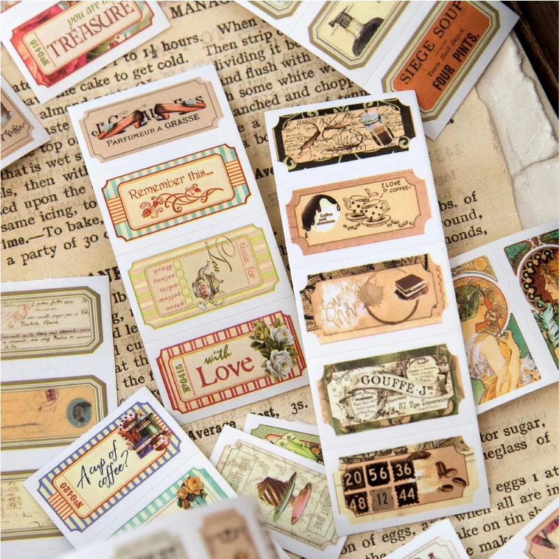 2m Vintage Labels Washi Tape