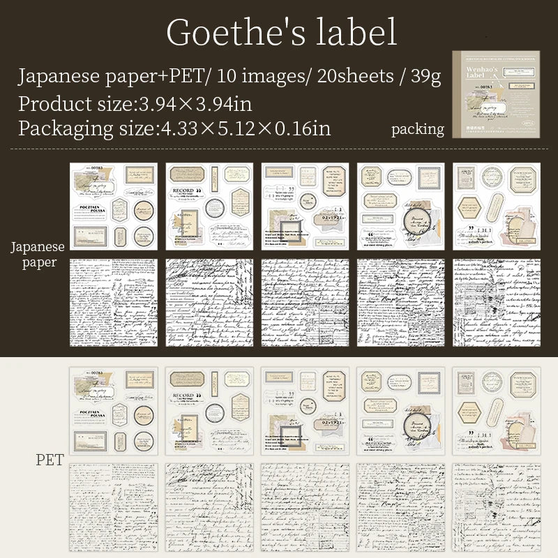 20 Page Labels & Writing Sticker Book