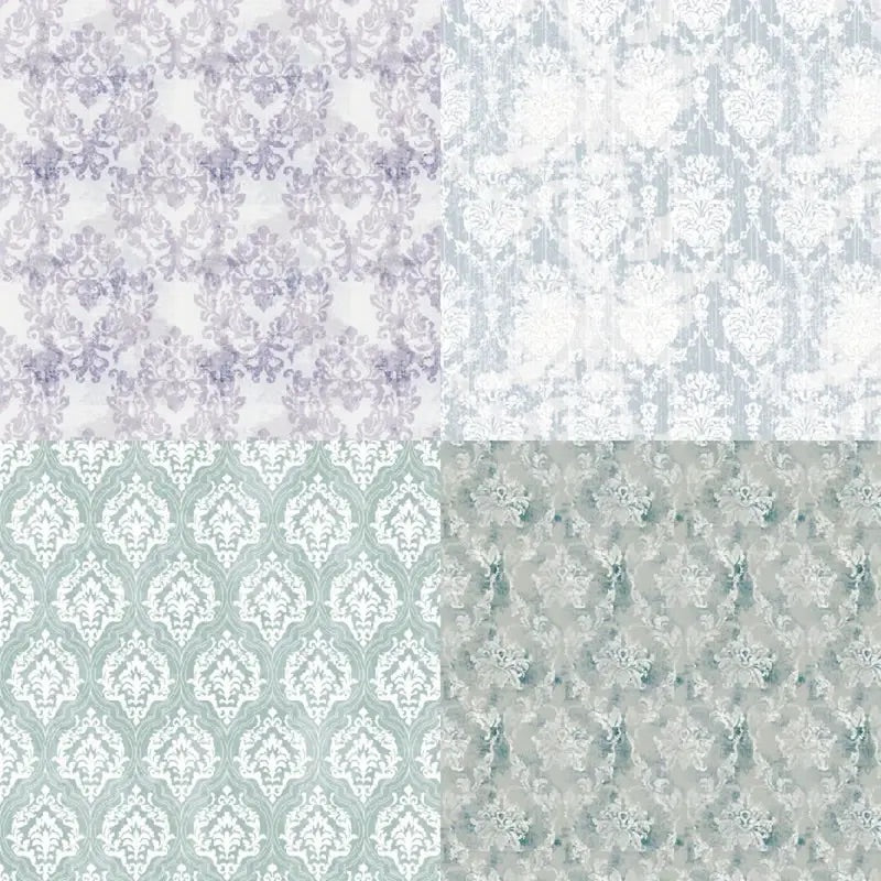 12 Page Pastel Damask 6x6 Paper Pack
