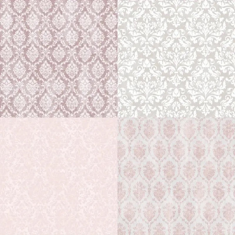 12 Page Pastel Damask 6x6 Paper Pack