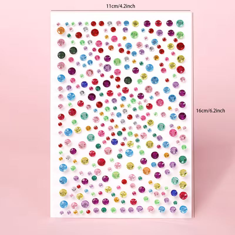 Multicoloured Gem Sticker Sheet