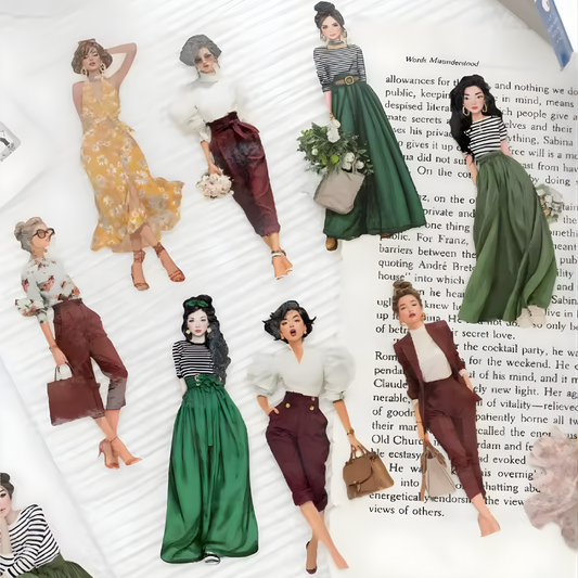 10 Pcs Summer Style Girl Stickers