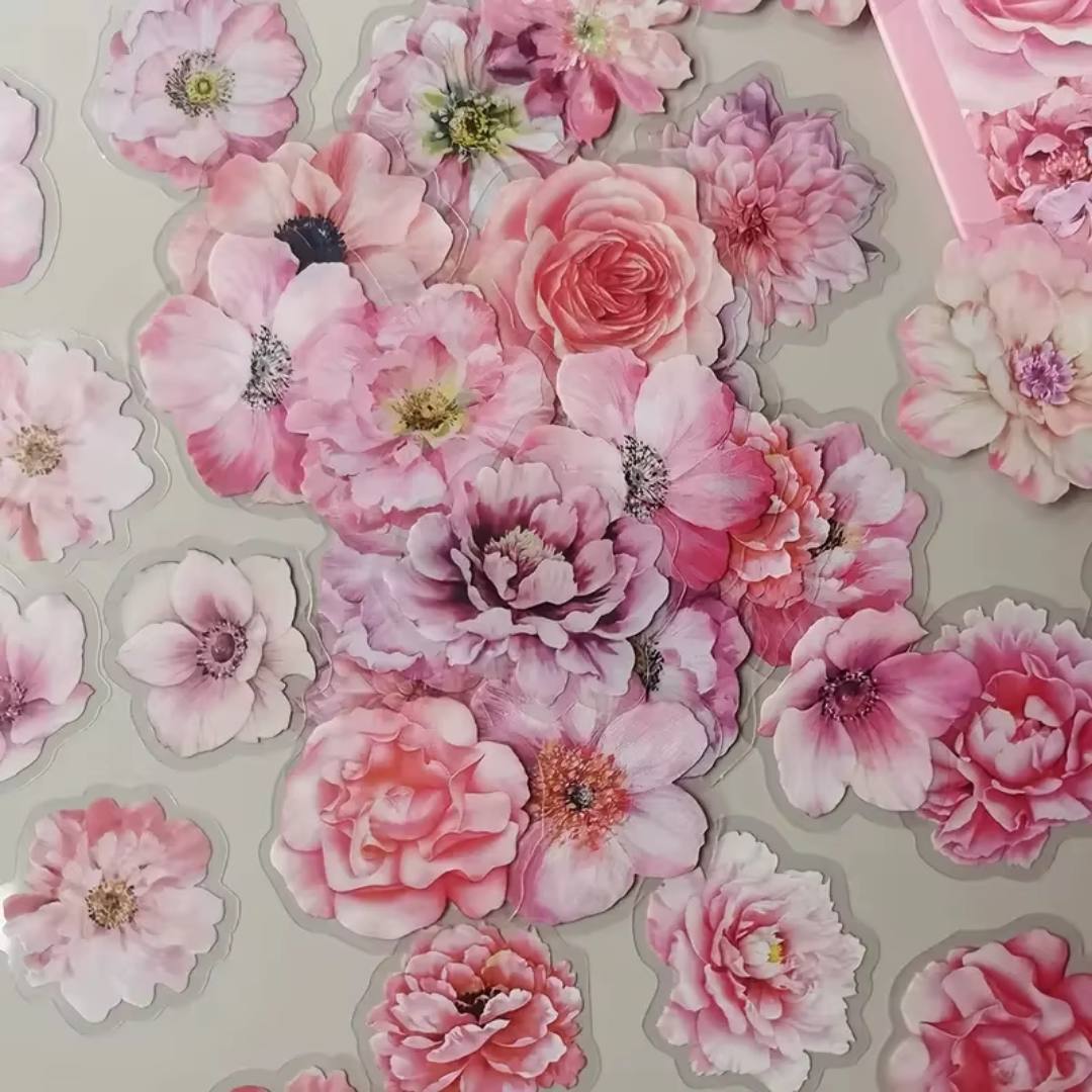 50 Pcs Creative Flower Stickers