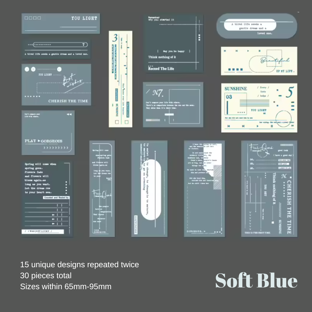 30 Pcs Elegant Archive Label Stickers